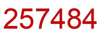 Number 257484 red image