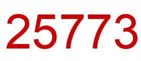 Number 25773 red image
