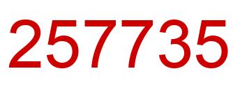 Number 257735 red image