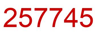 Number 257745 red image