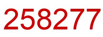 Number 258277 red image