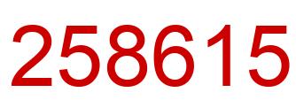 Number 258615 red image