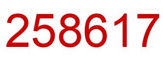 Number 258617 red image