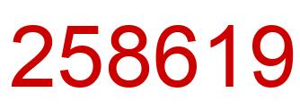 Number 258619 red image