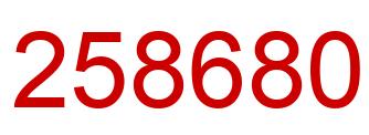 Number 258680 red image