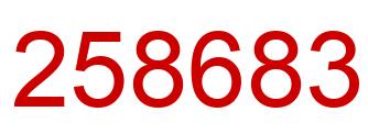 Number 258683 red image