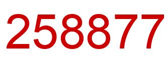 Number 258877 red image