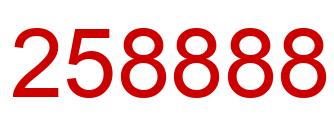 Number 258888 red image