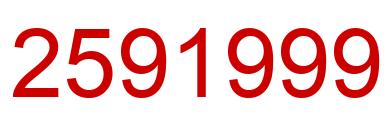 Number 2591999 red image