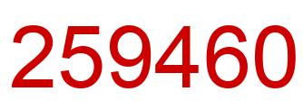 Número 259460 imagen rojo