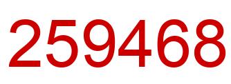 Número 259468 imagen rojo