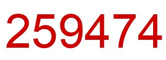 Número 259474 imagen rojo