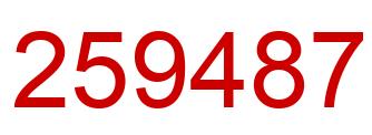Número 259487 imagen rojo