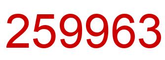Number 259963 red image