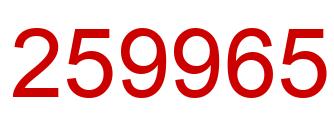Number 259965 red image