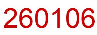 Number 260106 red image