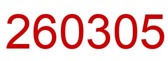 Número 260305 imagen rojo