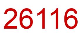 Number 26116 red image