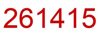 Número 261415 imagen rojo