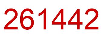 Number 261442 red image