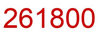 Number 261800 red image
