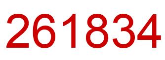 Number 261834 red image