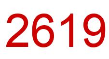 Number 2619 red image