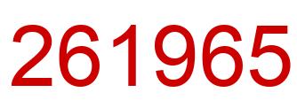 Number 261965 red image