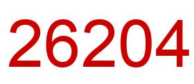 Número 26204 imagen rojo