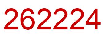 Number 262224 red image