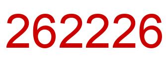 Number 262226 red image