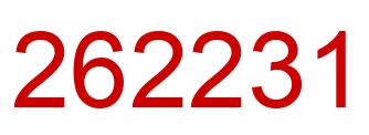 Number 262231 red image