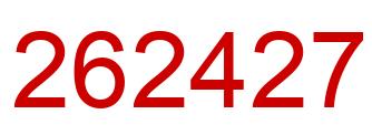 Number 262427 red image