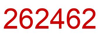 Number 262462 red image