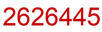 Number 2626445 red image