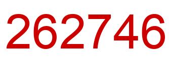 Number 262746 red image