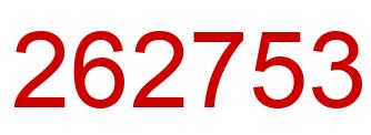 Number 262753 red image