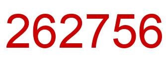 Number 262756 red image