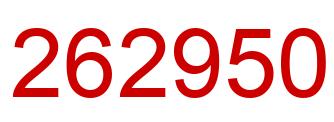 Number 262950 red image