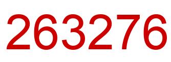 Number 263276 red image