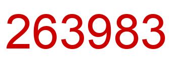 Número 263983 imagen rojo
