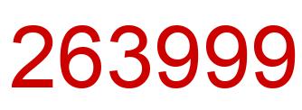 Number 263999 red image
