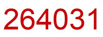 Number 264031 red image