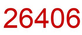 Number 26406 red image