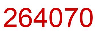 Número 264070 imagen rojo