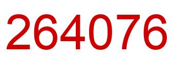Número 264076 imagen rojo