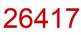 Number 26417 red image