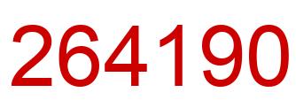 Number 264190 red image