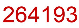 Number 264193 red image