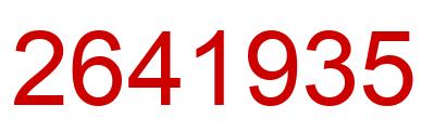 Number 2641935 red image